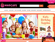 Tablet Screenshot of madcapspartyshop.com